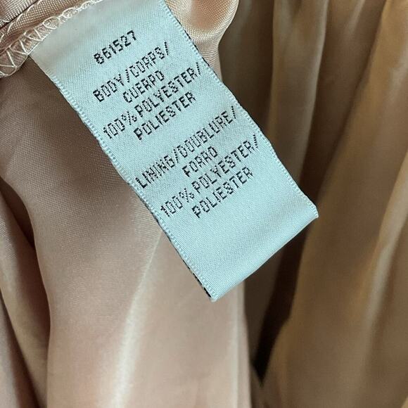 JS Collections Champagne Floral Appliqué Gown Size 6 - Picture 6 of 11